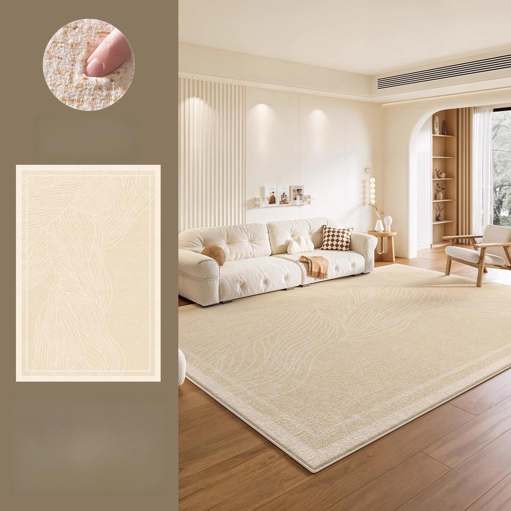 Cream Style Living Room Decoration Large Carpet Thicken Plush Study Rug Minimalist Rugs for Bedroom Fluffy Soft Lounge Floor Mat