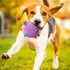 Dog Chew Ball Toy with Bell Bite Resistant Plush Ball Toy Pet Teething Cleaning Interactive Toy for Small Medium Large Breeds Dogs
