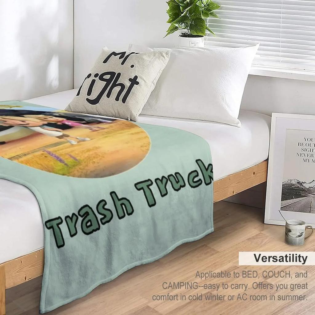 Camión de Basura Película de Animación de Netflix Manta Decorativa Sofá cama sofá Mantas