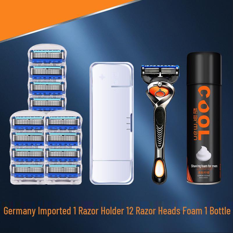 Durable Blue 5-Layer Rotating Razor: Waterproof, Scratch-Resistant, Sharp, Portable