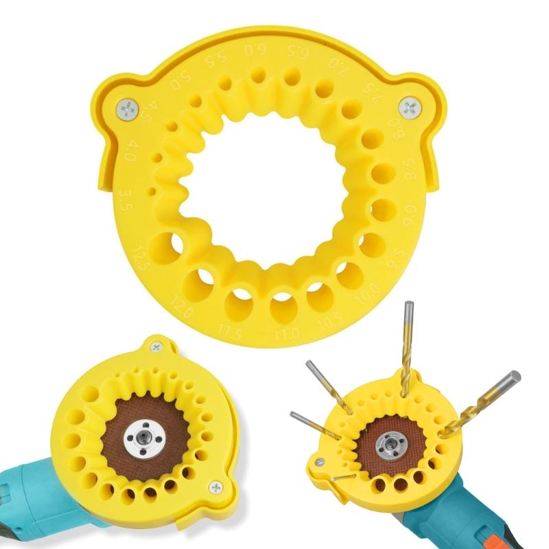 Drill Bit Sharpening Jig For Angled Grinders Accurate Size Marking 3.5mm-12.5mm Multipurpose Grinding Polishing Tool