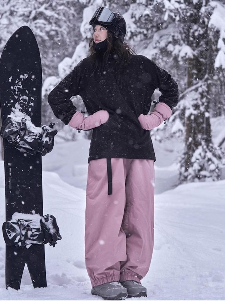 Unisex Waterproof Ski & Snowboard Pants: Loose Fit, Warm, Plus Velvet, for Men & Women.