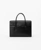 Bedford11Th Laptop Storage Poly Gun Top Handle Business Leather Tote Black