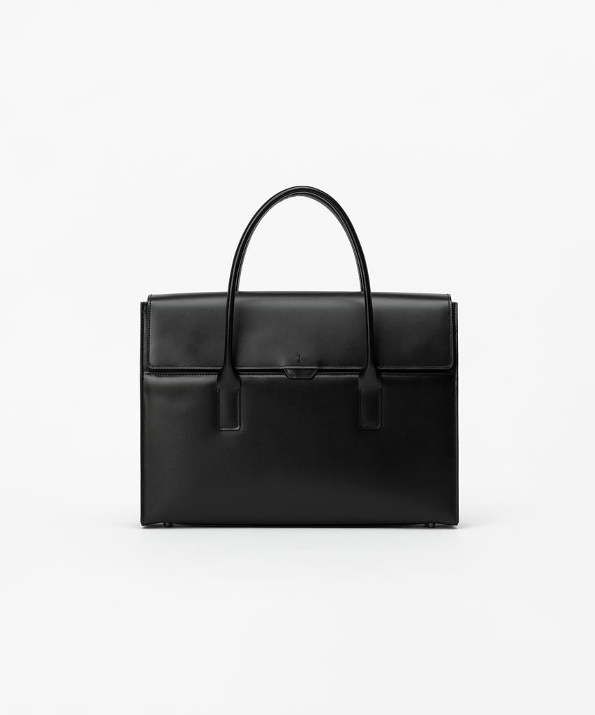 Bedford11Th Laptop Storage Poly Gun Top Handle Business Leather Tote Black