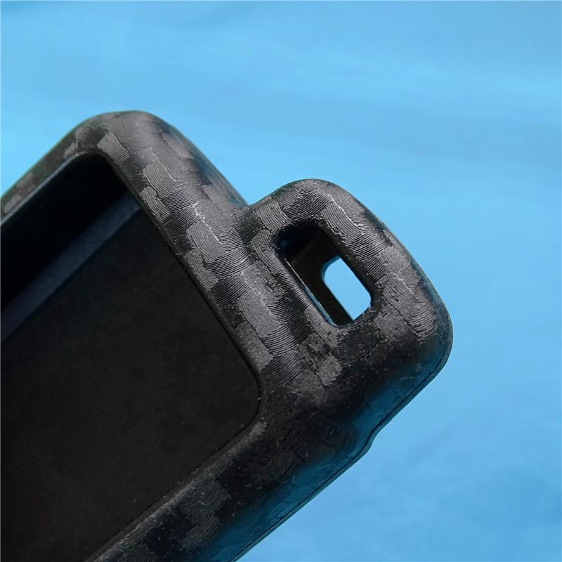 1 Pcs Carbon Fiber Silicone Car Key Fob Case Cover Keychain Fit For Toyota Camry Corolla Avalon Rav4 Land Cruiser