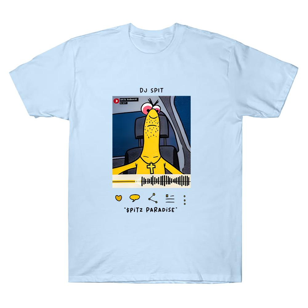 DJ Spit T-Shirt Smiling Friends Graphic Tee Women Men Cotton Comfortable Clothing Casual Versatile Trendy Crewneck Short Sleeve Top