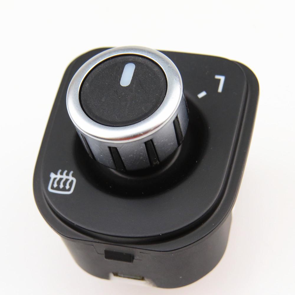FHAWKEYEQ Qty 5 Chrome Side Mirror Adjust Switch Knob For VW Golf MK5 MK6 Passat B6 3C Tiguan Touran Caddy Jetta 5 5ND 959 565
