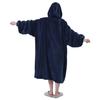 Flannel Lazy Wearable Blanket Hoodie for Indoor & Outdoor Cold-Weather Comfort