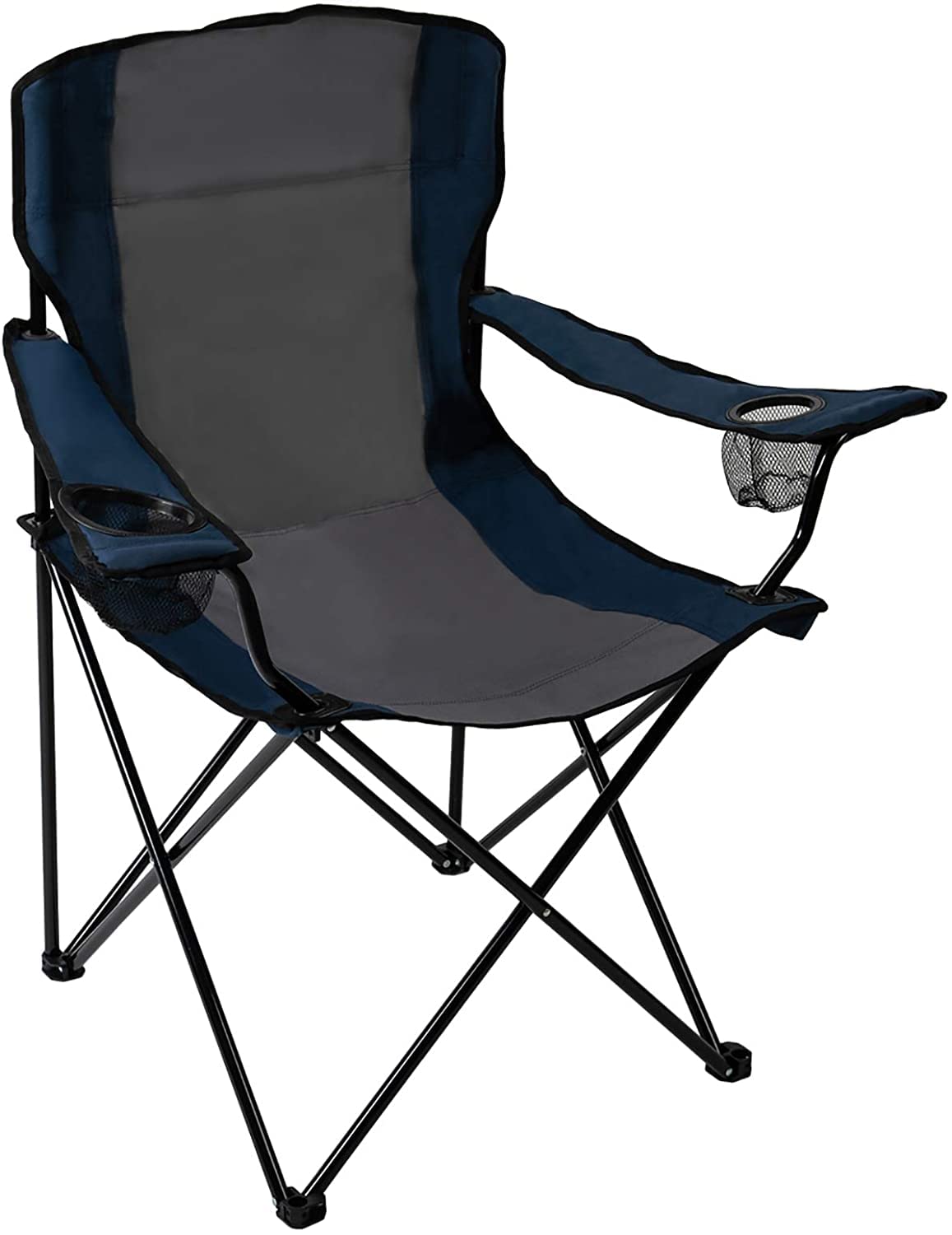 

[Японский регулярный импортный продукт] Pacific Pass Camping Chair с держателем для напитков, сумка для хранения, Quad Chair BlueGray M