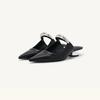 Fashion Pointed Slippers for Women 2025 New Style French Thick Heel Half Bottom Slippers with Metal Toe Caps for Cool Slippers