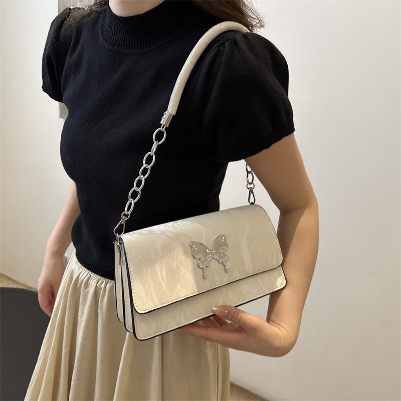 Gentle Large Capacity Bag for Women New Trendy Fashion Chain Student Class Bag Commuting One-shoulder Small Square Bag