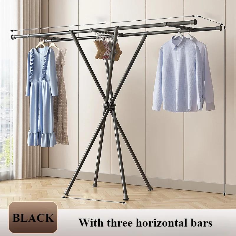 Foldable Drying Rack X-Shaped Clothes Hanger Indoor Save Space Balcony Elevated Design Modern Simplicity Simple Clothes Rack