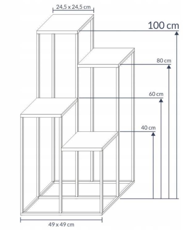 Nowoczesny Kwietnik Loft Biały Simple 12 010/K-12-4K-100B