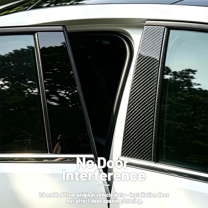 For Hyundai Encino KONA i20 Car Window Center Pillar Black Plastic Trim Sticker Decorative Protector Exterior Accessories