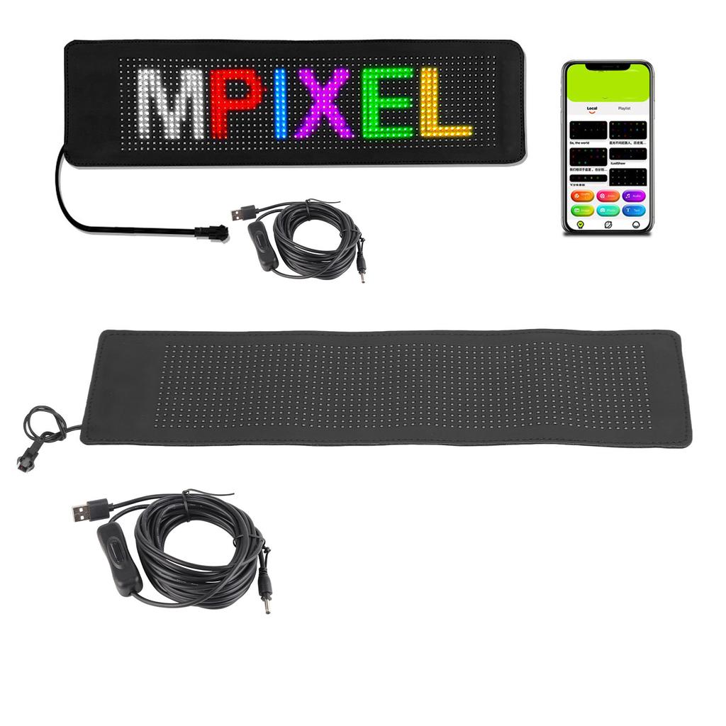 Flexibles LED-Ladenschild USB 5V Bluetooth App-Steuerung Benutzerdefiniertes Textmuster Animation Programmierbar Riesig