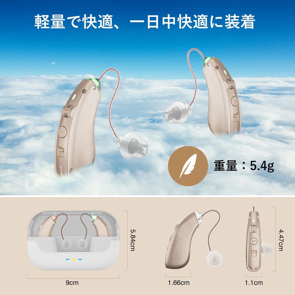LevaGott Sound Elderly Sound Audio Can Be Used Continuously for 144 Set of Ear Hooks for Both Left and Right 4 Levels of Volume 3 Types of Easy