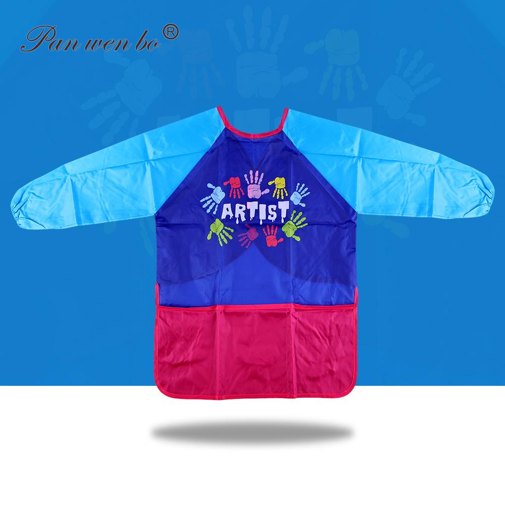 Children's Long-Sleeve Art Smock & Bib - Anti-Stain for Early Education and Kindergarten