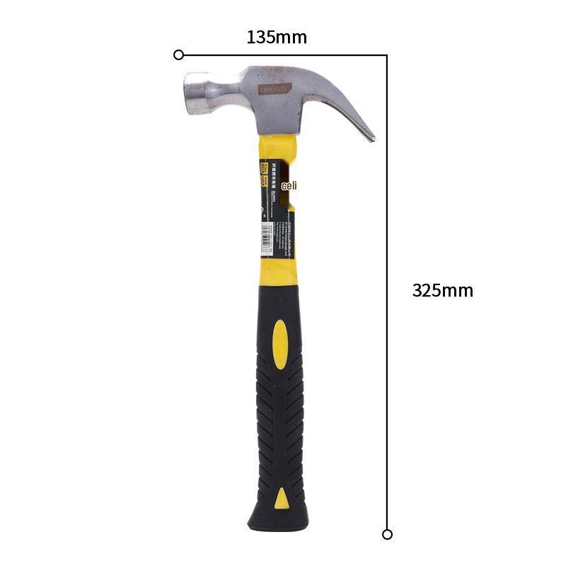 Deli Multi-purpose Claw Hammer with Fiber Handle and Steel Pipe