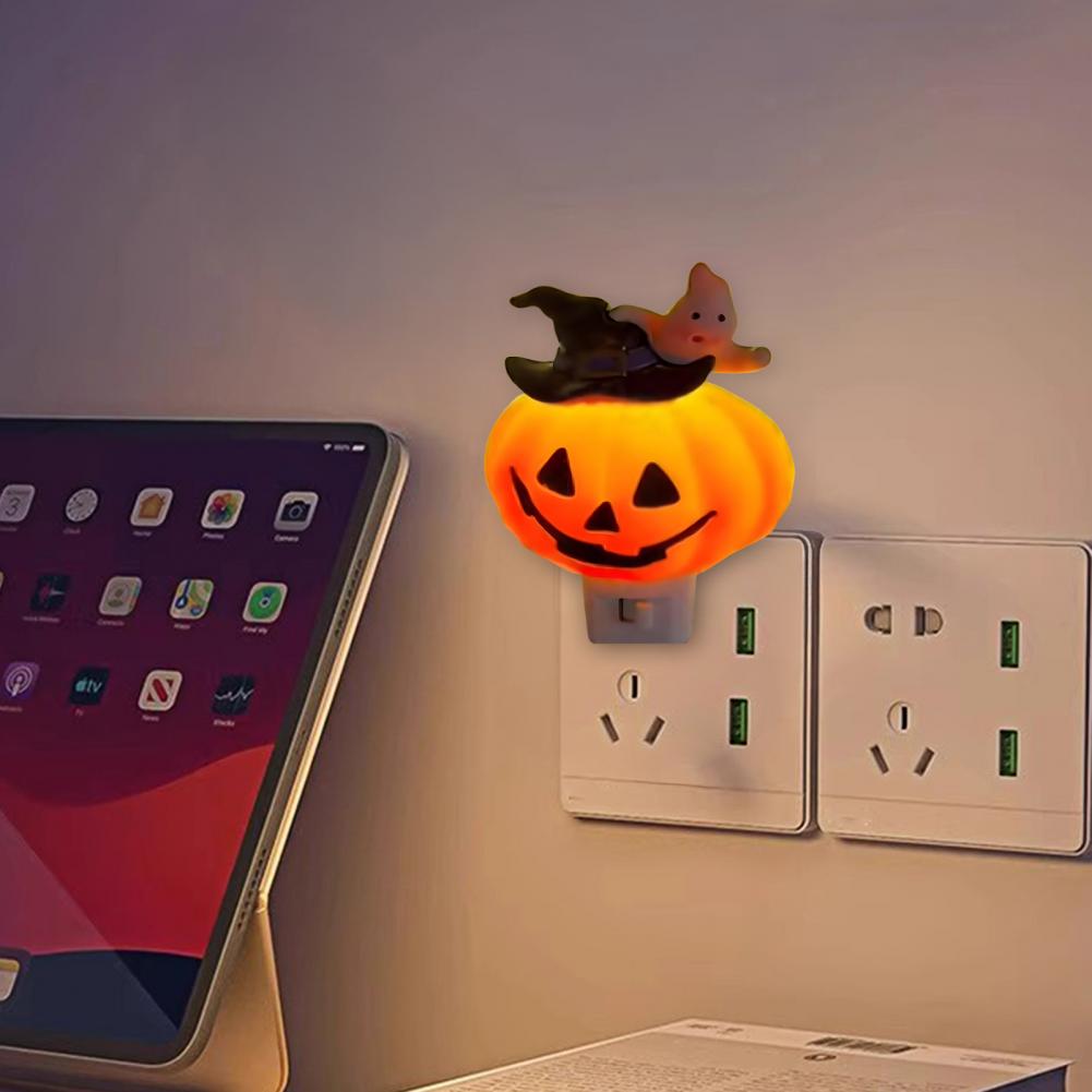 Halloween Night Light Ghost Campfire Flickering Nightlight Spooky Led Pumpkin Decorative Lights for Halloween Ghost for A
