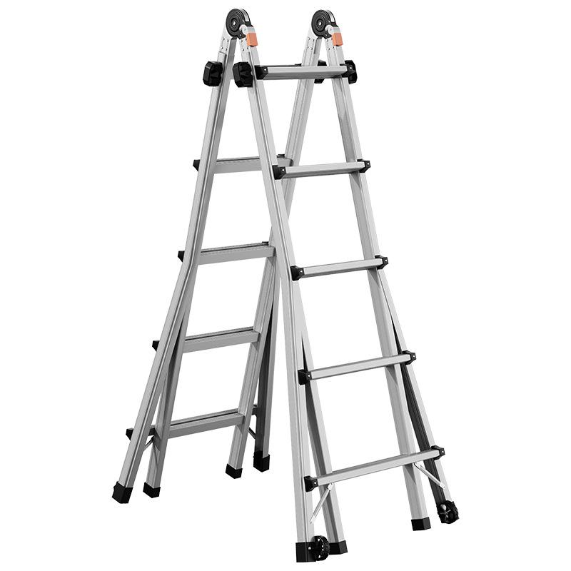 Aluminum Alloy Telescopic A-frame Ladder - Foldable, Extra Long, Safety Engineering Ladder