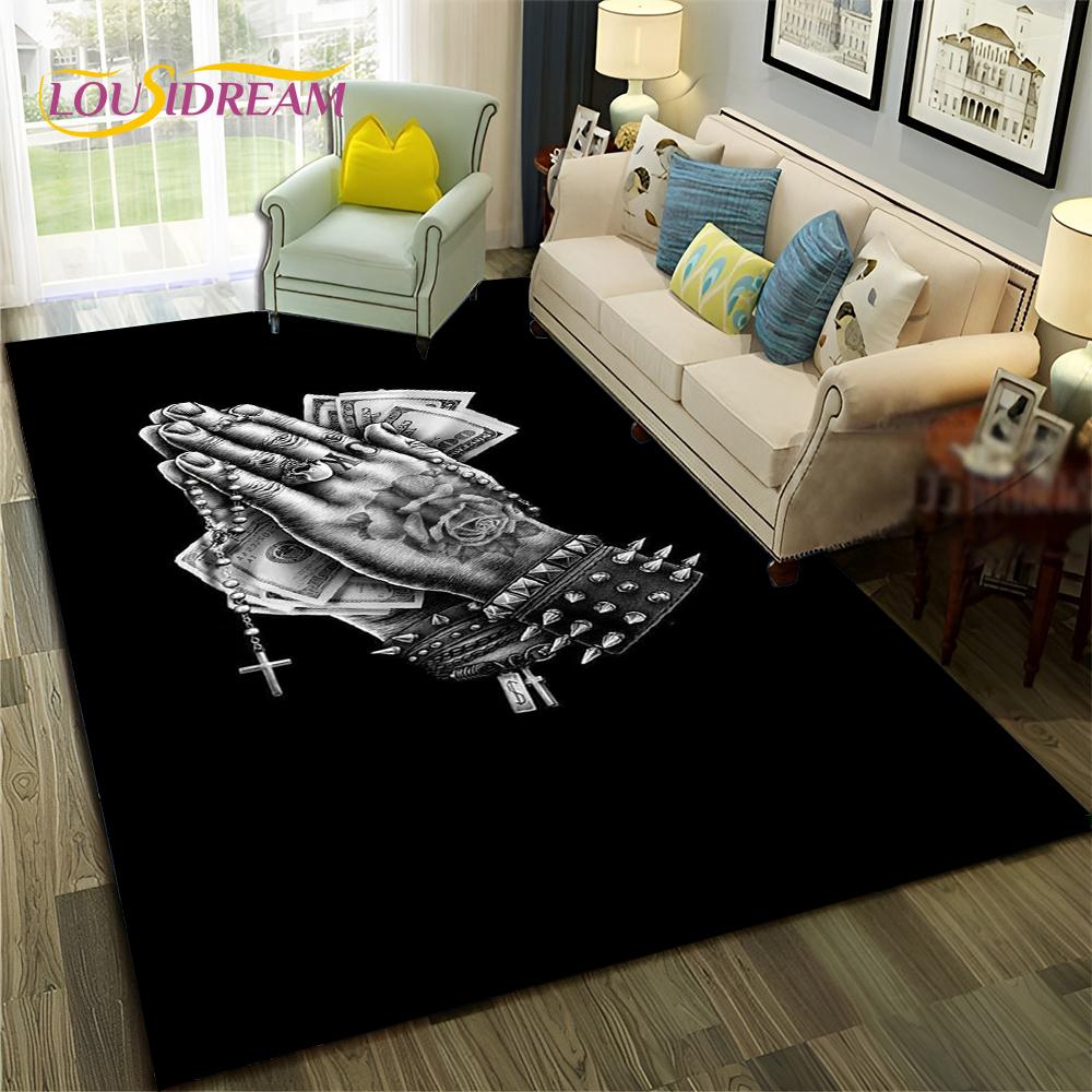3D Dollar Euro Money  Rich Pattern Carpet Rug for Home Living Room Bedroom Sofa Doormat Decor,Child Area Rug Non-slip Floor Mat