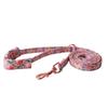 Fashion Dog Collar+Leash+Necktie Set Completes with Colorful Floral Print Bow Perfect for Pets Outstanding in the Crowd