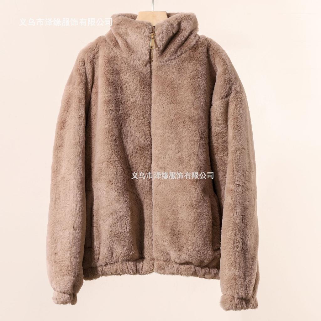 Autumn and winter coat new fur 650g imitation rabbit fur women's top, light wind and warm fleece