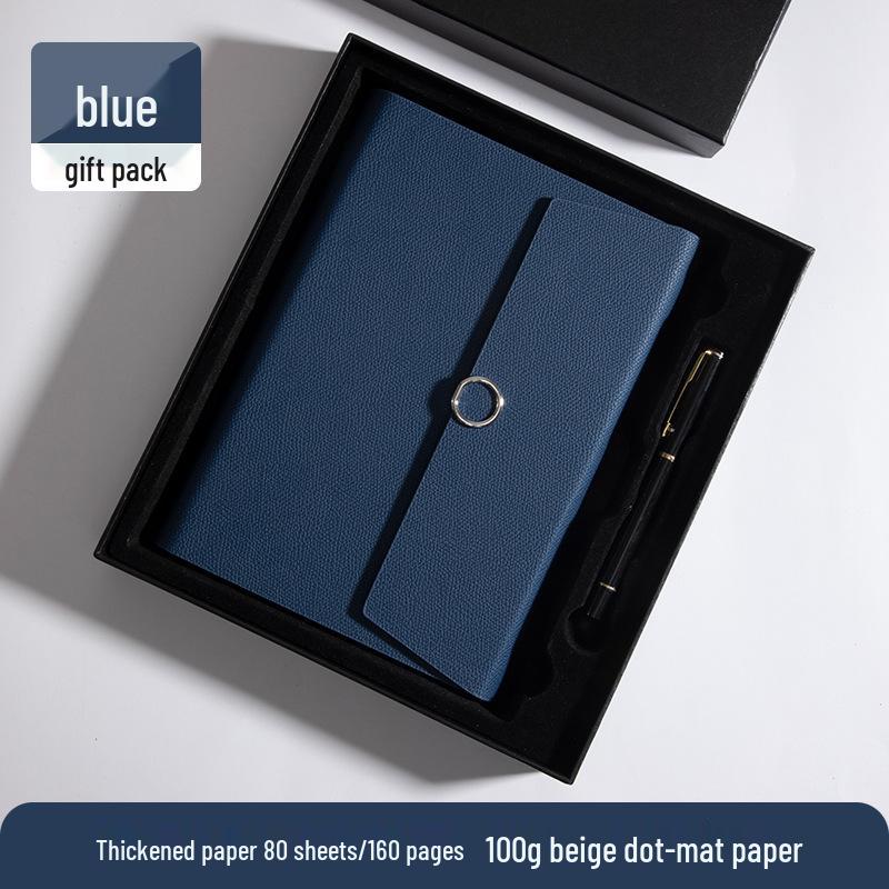 A5 Three-fold Loose-leaf Notebook with Card Slot and Receipt Holder for Office Meetings