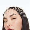 Popular Mesh Headdress Ethnic Style Personalized Tassel Diamond-Embedded Hair Chain Female Cross-Border Accessories
