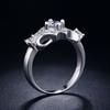 Elegant Women Round Cut Luxurious Crystal Ring For Wedding And Engagement