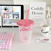 Girly Heart Large Capacity Straw Cup for Summer - Portable for Home, Travel, Milk Tea, Cold Drinks, Water, On-the-Go Use
