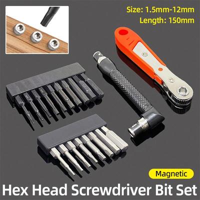 Hex Head Screwdriver Bit Set Metric 50mm Magnetic Tip 6.35mm Hex Shank Screw Driver Drill Ratchet Wrench Hand Tools Accessories