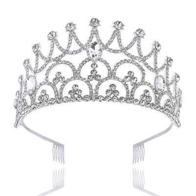 Bridal Baroque Large Crown Rhinestone Hair Accessories Queen Luxury Crown Wedding Headdress Accessories Headband