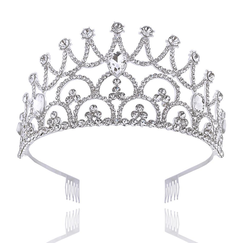 Bridal Baroque Large Crown Rhinestone Hair Accessories Queen Luxury Crown Wedding Headdress Accessories Headband