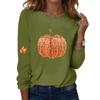 Women's Casual Long Sleeve Round Neck Halloween Print Top
