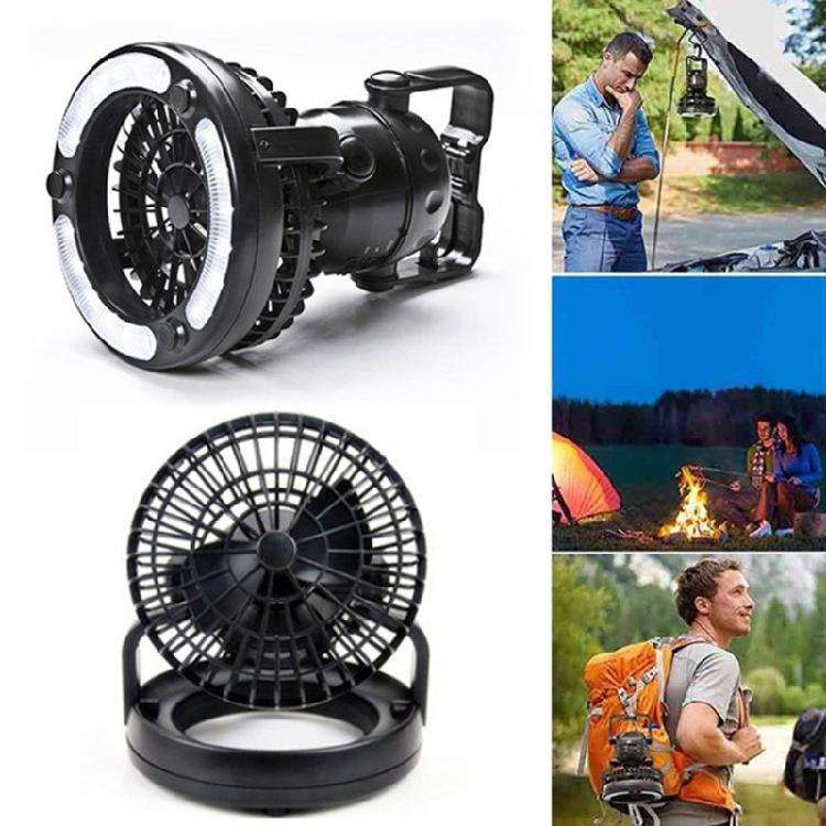 Waterproofed Portables LED Tent Fan Light Multipurpose Battery Powered Fan for Camping Hiking Night Event