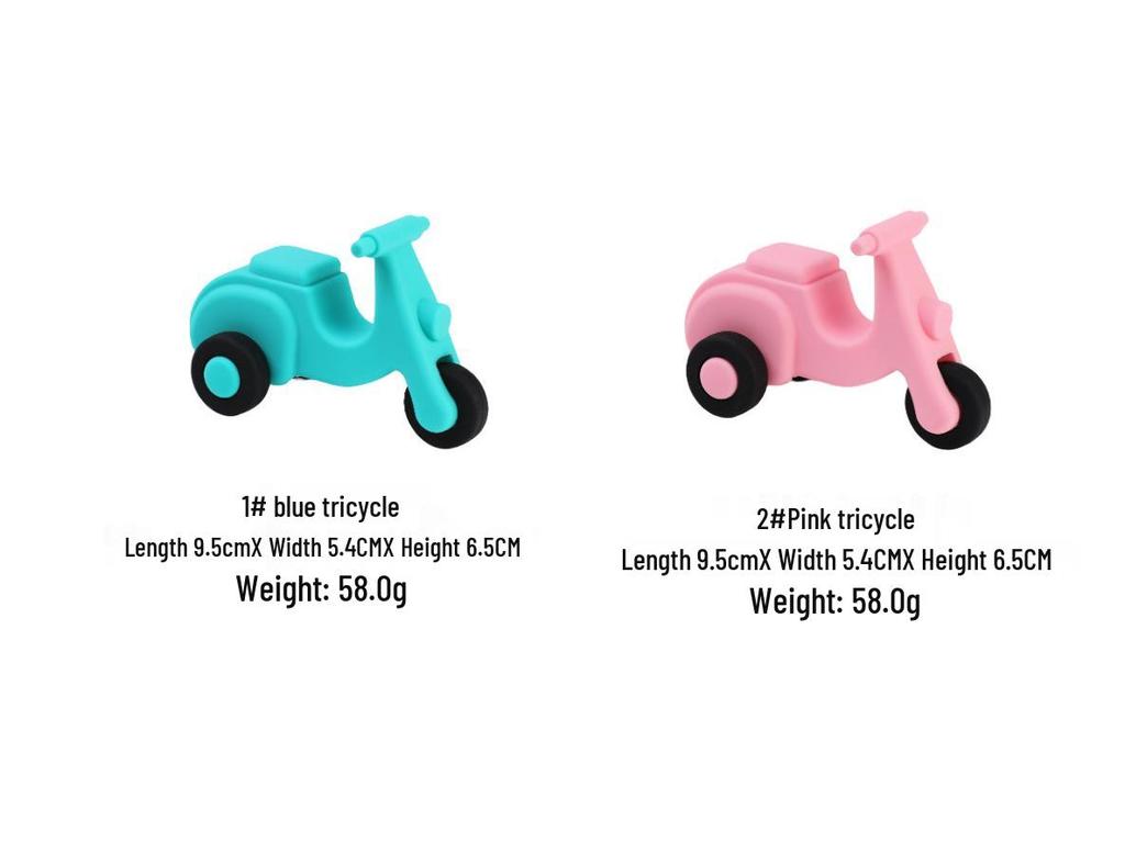 Cartoon Fun Silicone Push-and-Pull Drop-Resistant Toddler Toy Car/Airplane