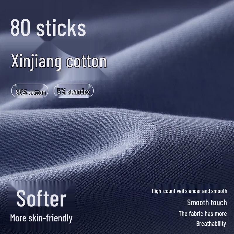 Nanjiren Men's Light Luxury Antibacterial Cotton Briefs 4-Pack