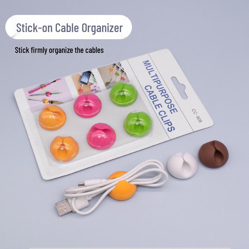 

Desktop Cable Organizer Clip Set - 6 Pack