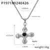 Retro Fashion Light Luxury Tiger'S Eye Stone Cross Pendant Collarbone Chain Niche Gold New Necklace Women