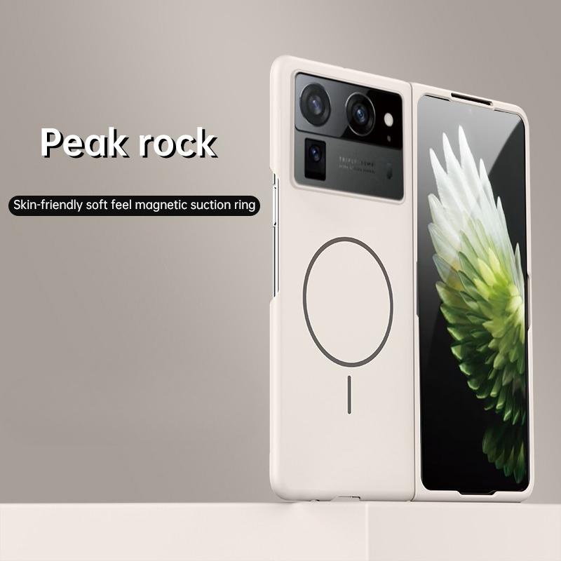 För Magsafe Ultratunt Ramlöst Skal För Tecno Phantom V Fold2 V Fold Frostat Trådlös Laddning Hårt PC Stötsäkert Baksidsskydd