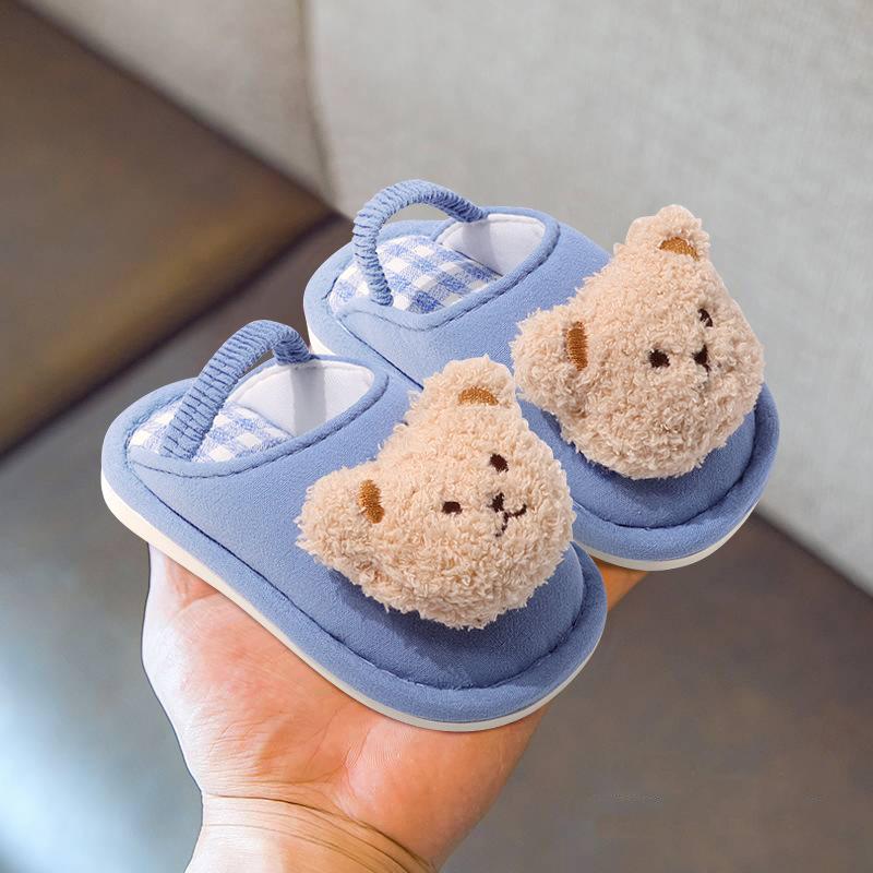 Baby Cloth Slippers Children's Cute Cotton Slippers Autumn Floor Mopping Breathable Not Cold Feet