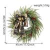 Artificial Christmas Wreath Vintage Farmhouse Artificial Front Door Ornaments Holiday Garland For Indoor Home Apartment Living