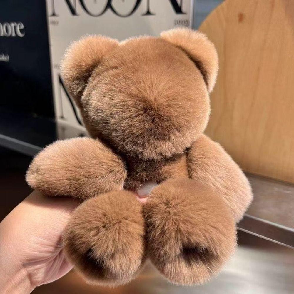 Handbag Charm Bear Doll Pendant Stuffed Animal Bear Keyring Adorable Bear Keychain Backpack