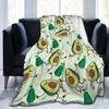 Avocado-Kuscheldecke, Weiche leichte Flanelldecken für Bett, Couch, Sofa, Ganzjahres-Warme Gemütliche Flauschige Plüsch-Mikrofaserdecke