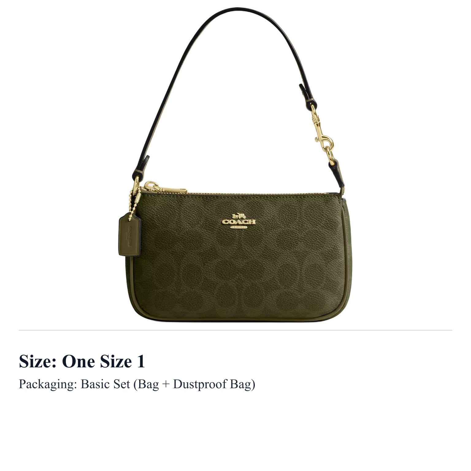 COACH Nolita Signature pārklāta audekla pleca