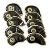 10pcs Golf Iron Head Covers Set Practical PU Leather Durable Headcover