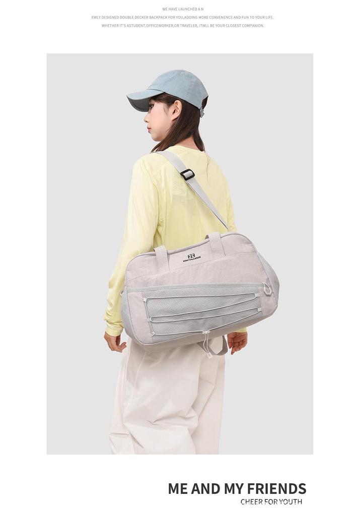 Lightweight Large Capacity Crossbody Bag with Shoe Compartment for Travel & Sports