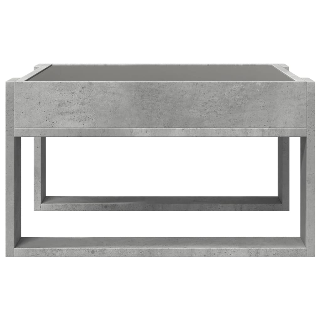 Infinity LED Coffee Table in Concrete Grey 50 x 53 x 30 cm
