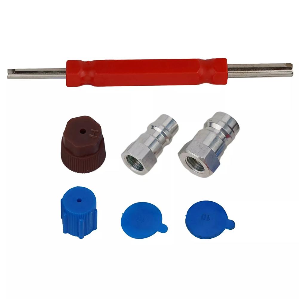 A/c Adapter Air Conditioning Conversion Core Tool R12 Cap With Fitting Retrofit Removal Kit To R134a W2h6